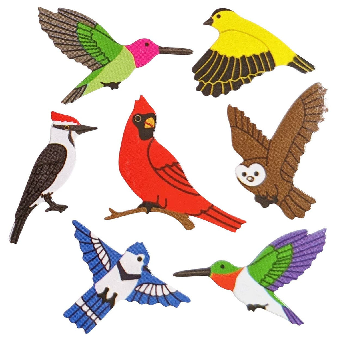 Planche d'autocollants « Oiseaux classiques »