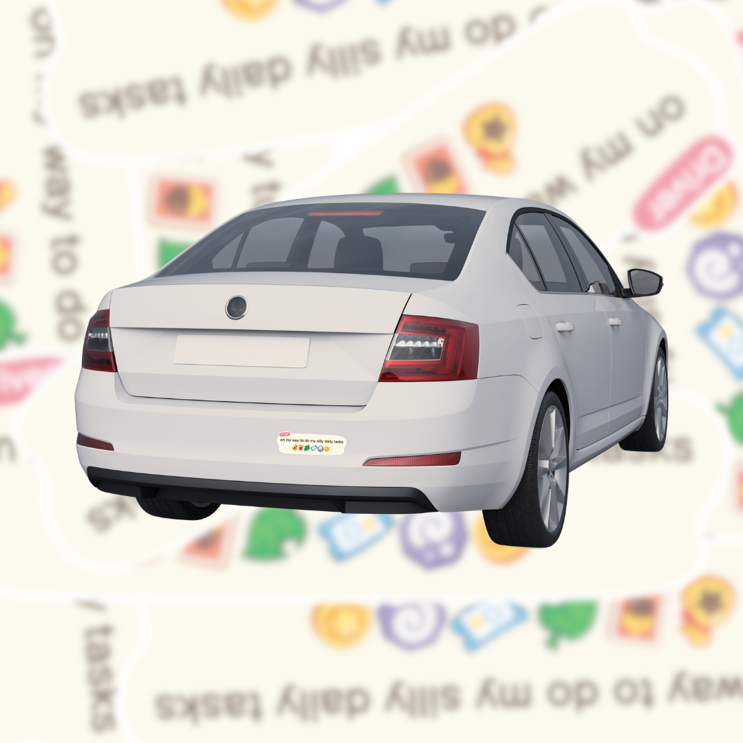 Animal Crossing - My Silly Daily Tasks - Bumper Sticker