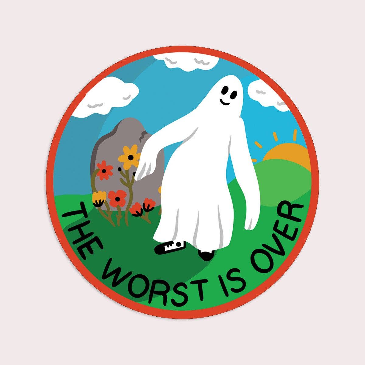 The Worst is Over Sticker | Waterproof Vinyl Sticker