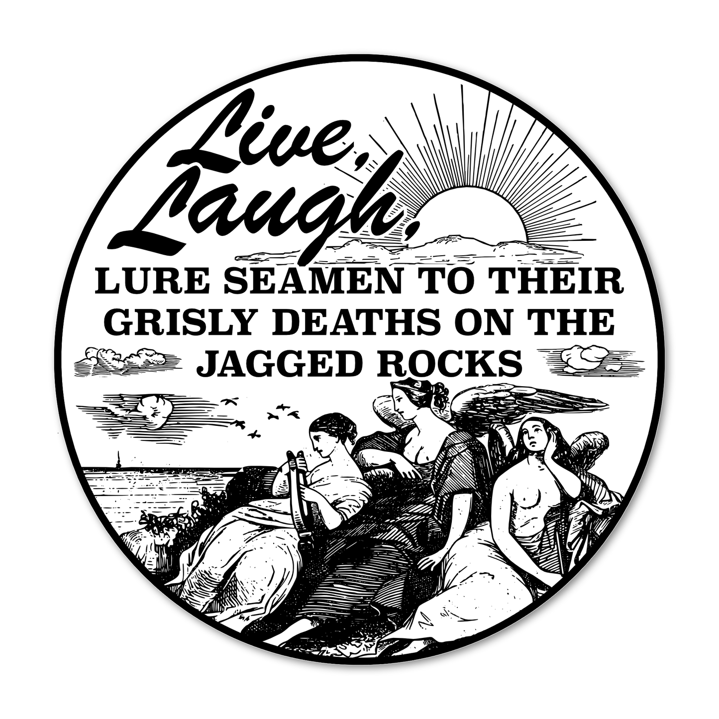 "Siren Stuff" Round Vinyl Sticker