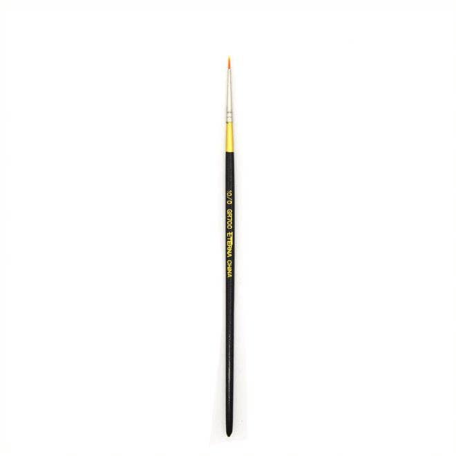 Detail - Golden Synthetic Hair Brush - Round