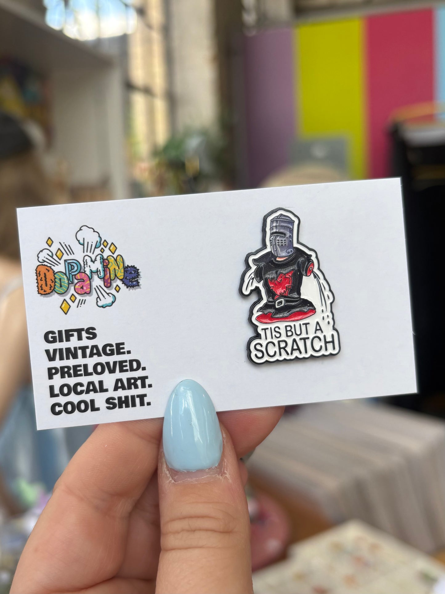 Tis But A Scratch - Enamel Pin