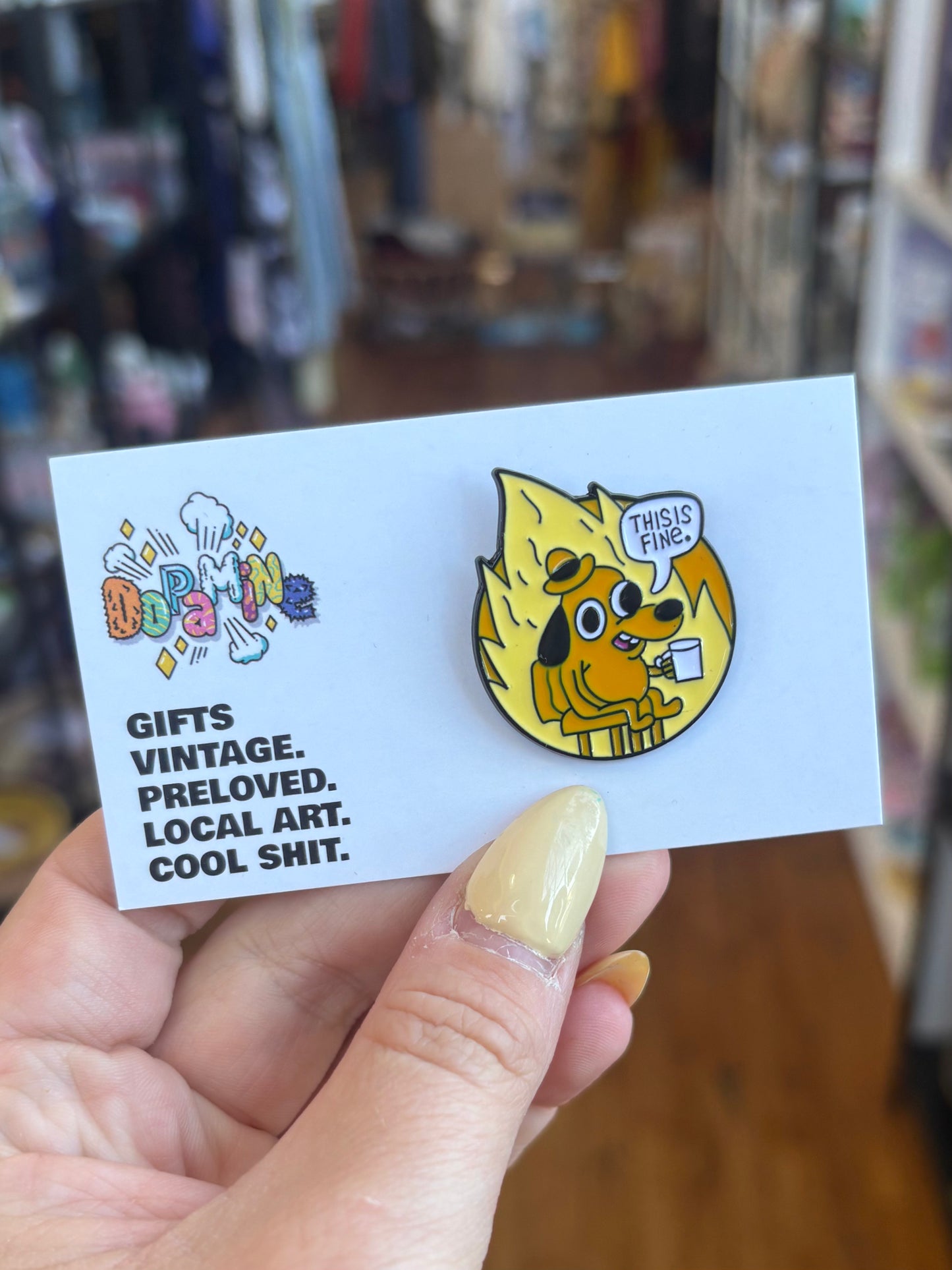 This Is Fine - Enamel Pin