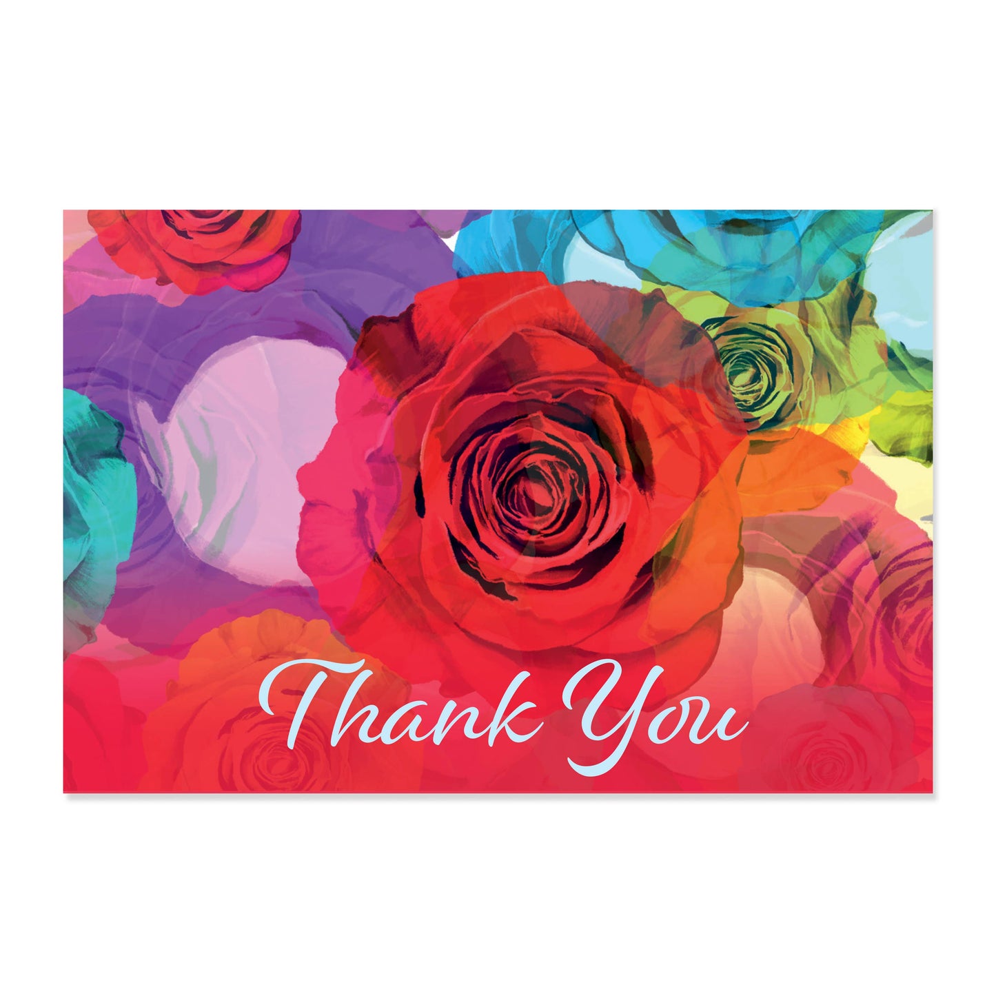 16 Thank You Cards, Roses