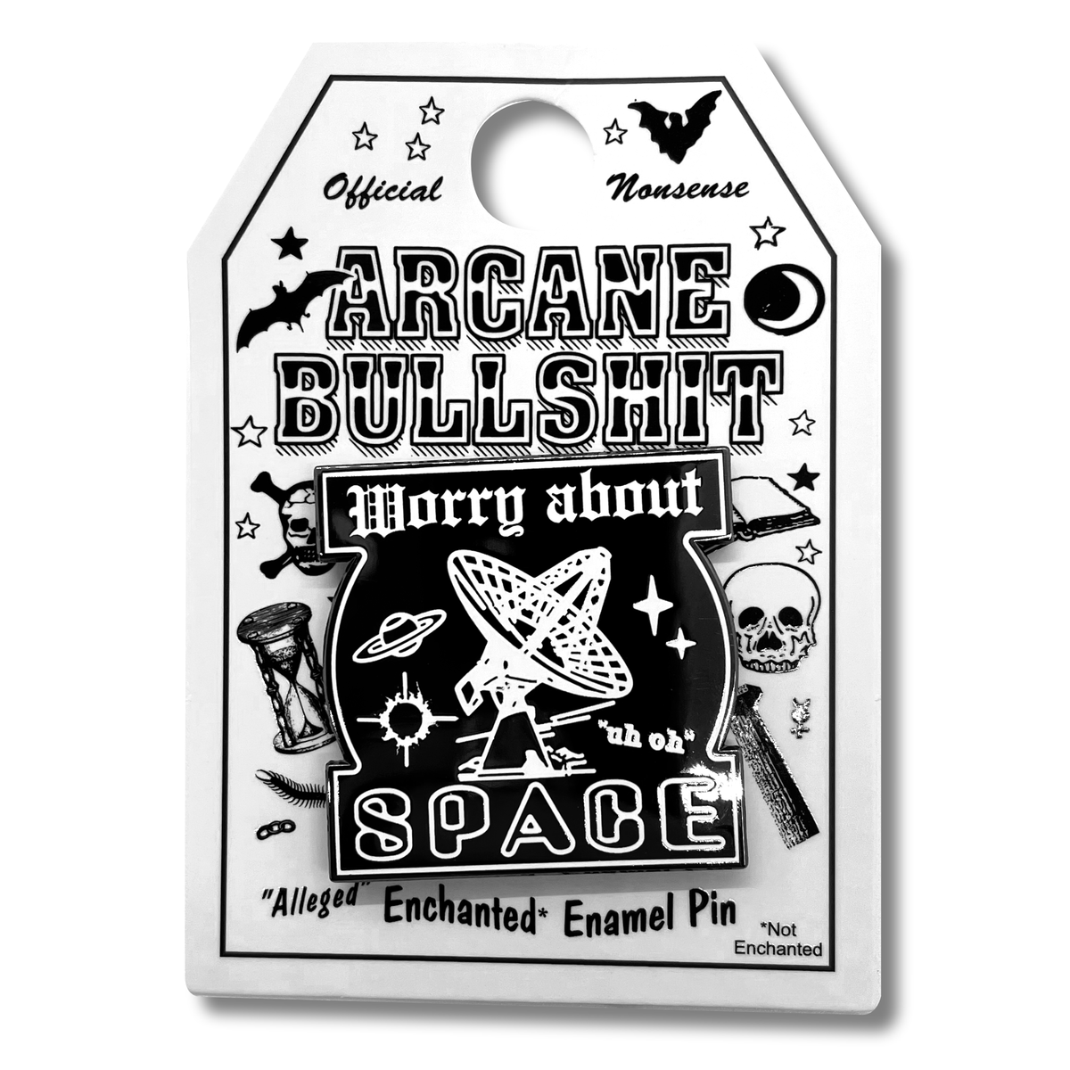 "Worry About Space" Enamel Pin