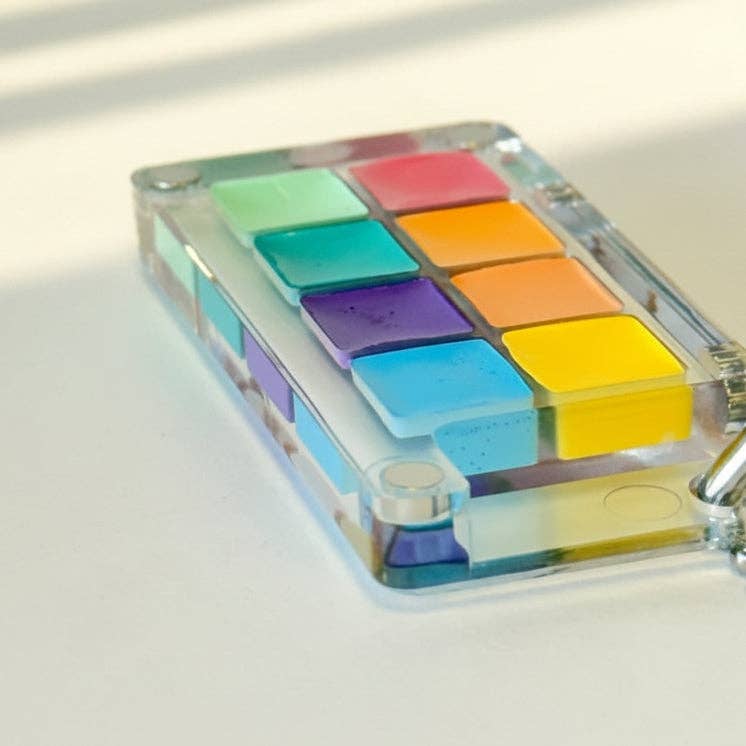 Portable Mini High Pigment Watercolor Paints Keychain (8 colors) - Macaron