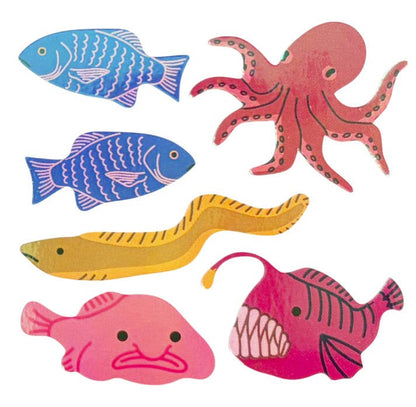 Pearl Sea Creatures Halloween Stickers