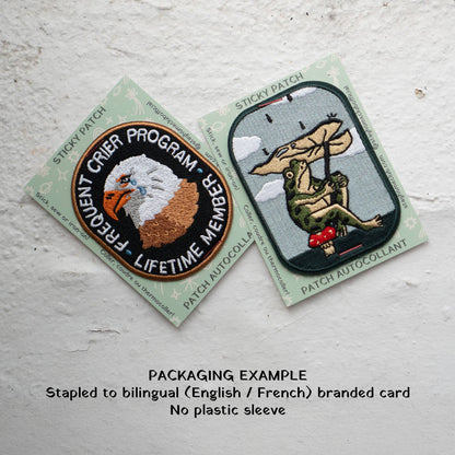 Scrappy Raccoon (Trash) Sticky Patch | Embroidered Patch