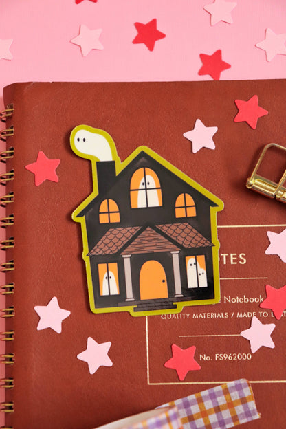 Haunted House | Glossy Waterproof Vinyl Sticker