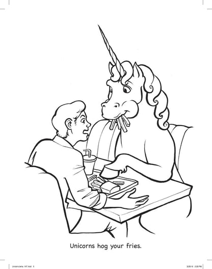 Unicorns Are Jerks Colouring Book
