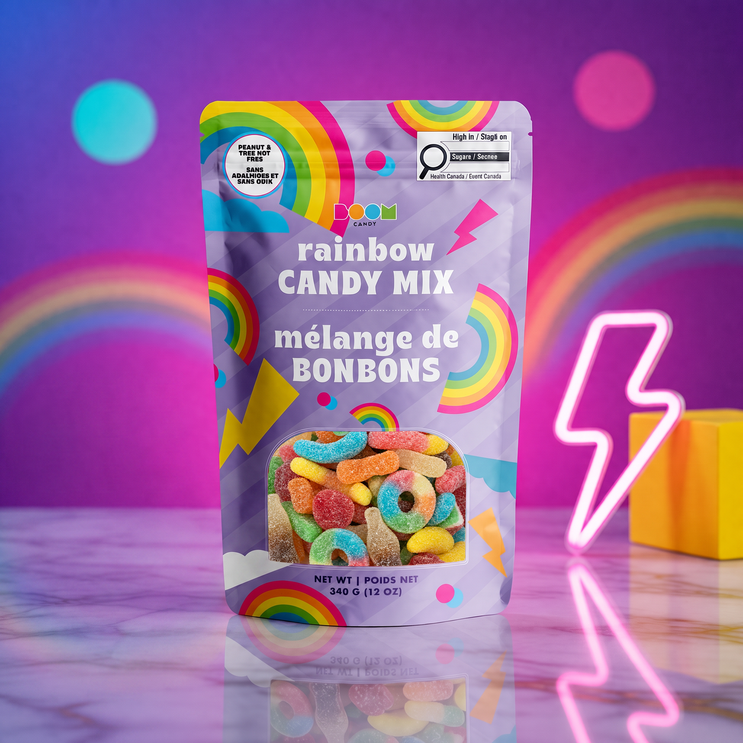 Rainbow Candy Mix | Vibrant Fruity Sweets | 340g