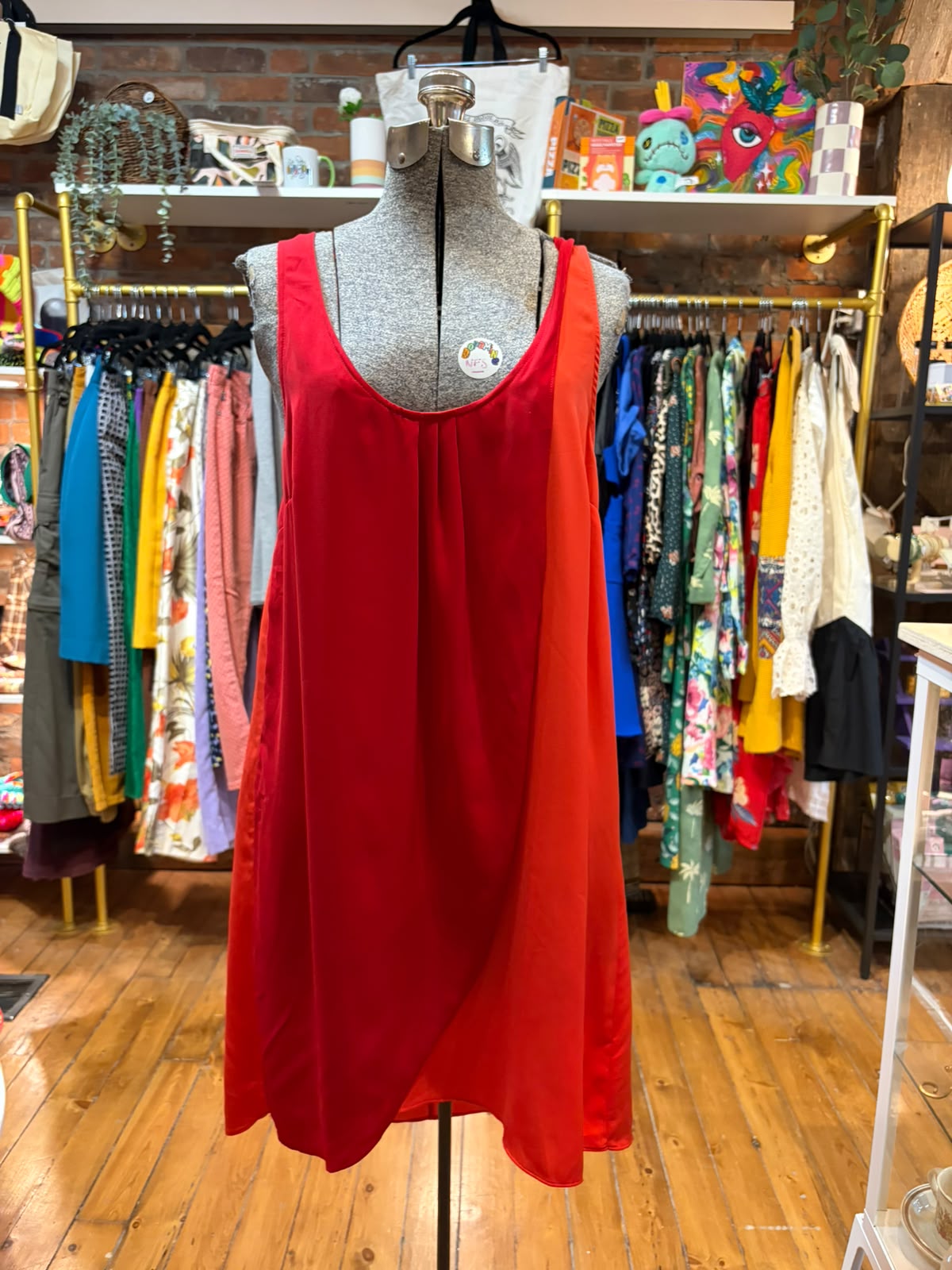 Silence & Noise asymmetric layered tank dress