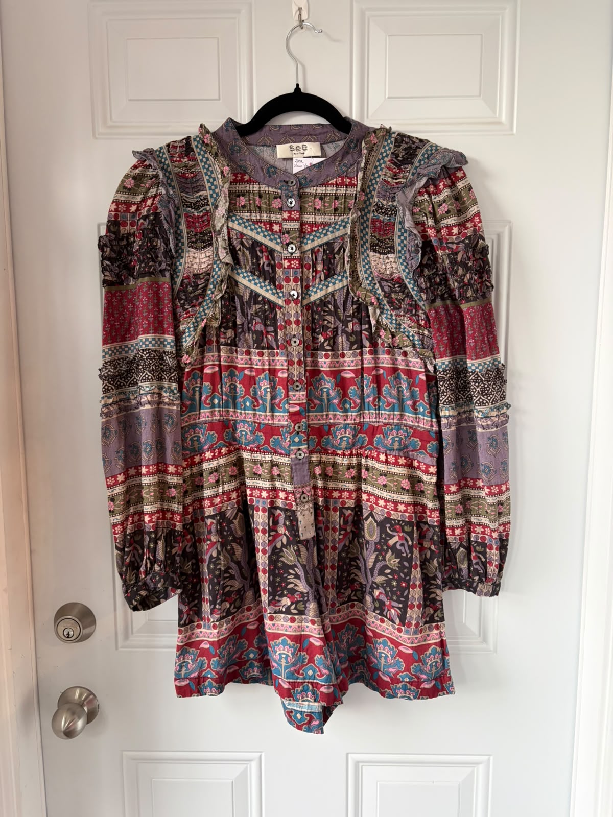 Sea New York "Brooke" border print romper - Size 8 Ladies US
