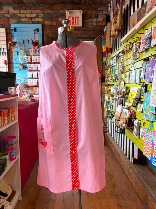 Robe de jour en coton Julie Girl vintage des années 60 - Taille M/L