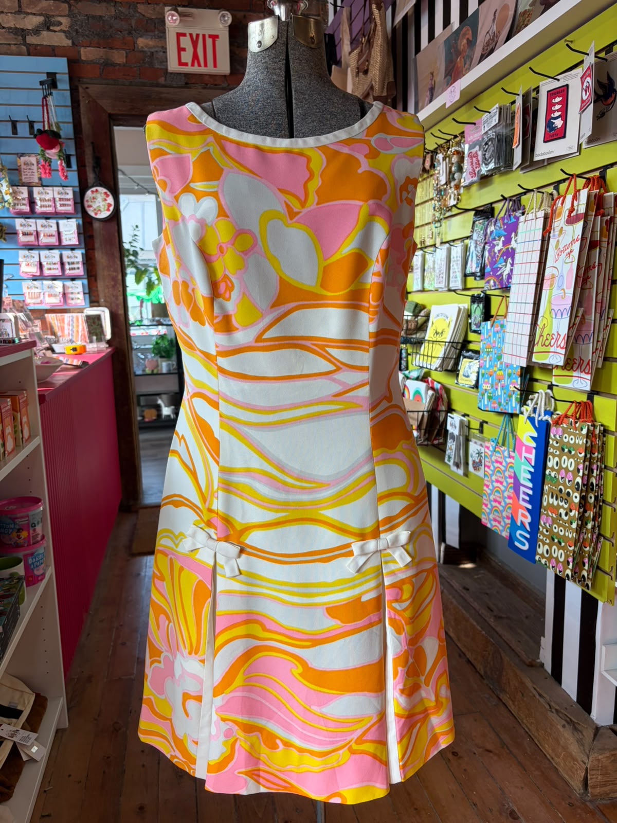 Robe mod vintage Cover Girl of Miami des années 60 - Taille M/L