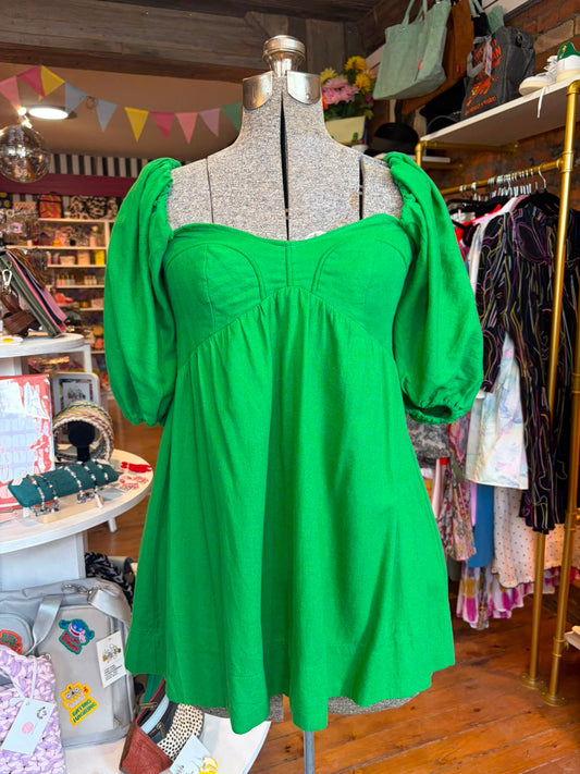 Farm Rio Short Sleeve Puff dress - Small/Petite