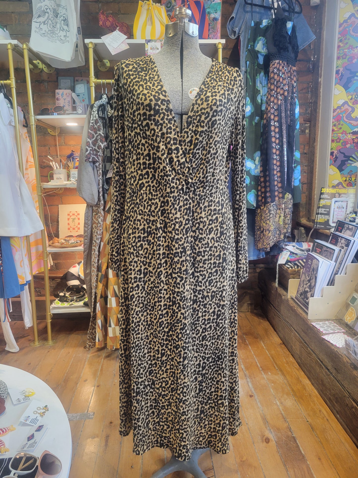 Mango leopard-print maxi dress - Size 10 Ladies