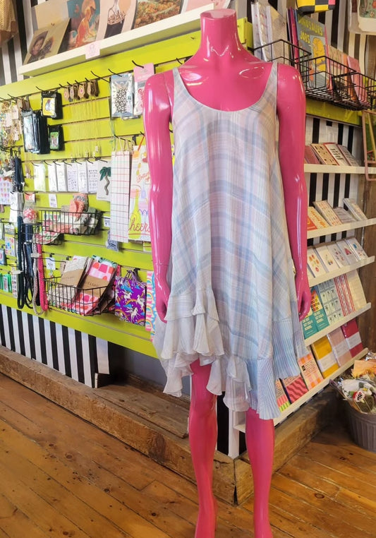 Stella McCartney Plaid Silk tank dress from her Spring 2015 Ready-to-Wear collection - Size Medium