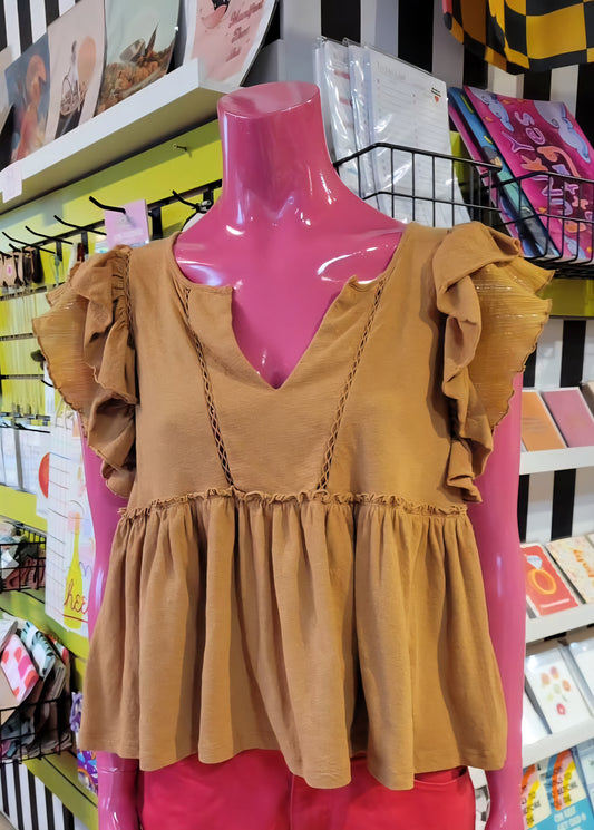 Haut de poupée Caroline à volants Anthropologie - Petite taille