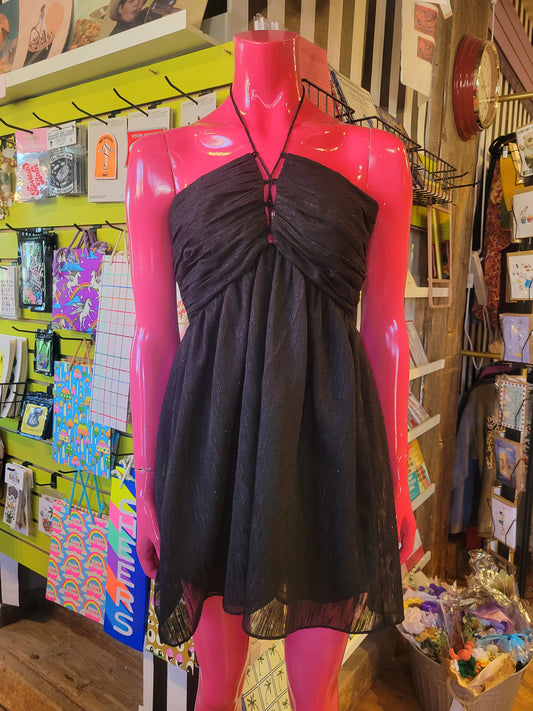 Mango shimmering black romper - Medium