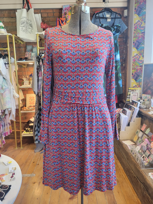 Boden Abigail Long Sleeve Jersey Dress - size 8