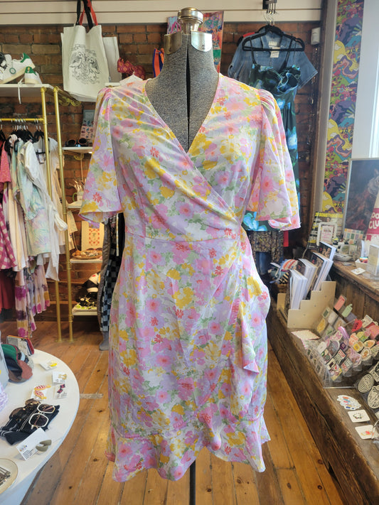 Vero Moda Floral Wrap Mini Dress NWT - Size Small