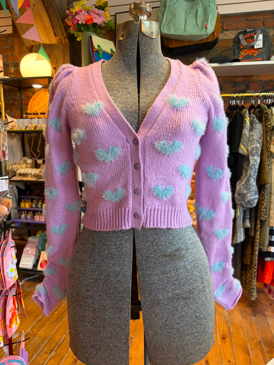 For Love and Lemons Scarlet Cropped Cardigan - size extra small