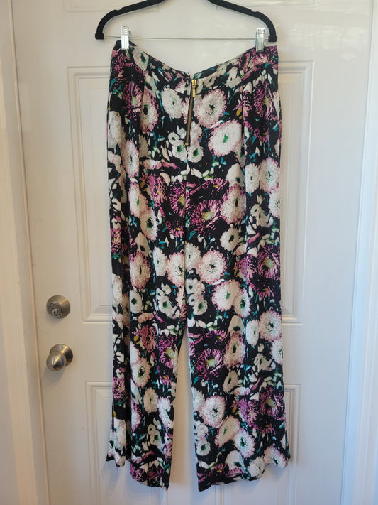 BCBGMAXAZRIA floral print trousers - size Large