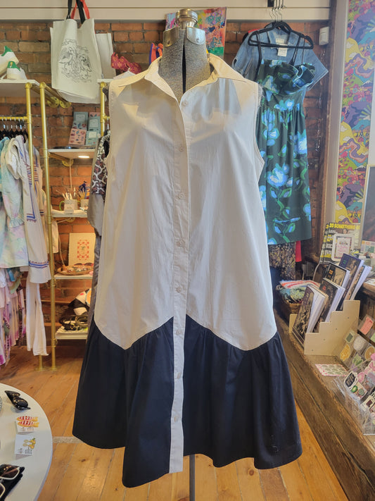 Robe Joie sans manches bicolore boutonnée - taille Grand