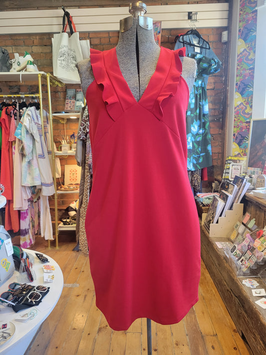 Mango sleeveless red dress - size Extra Small