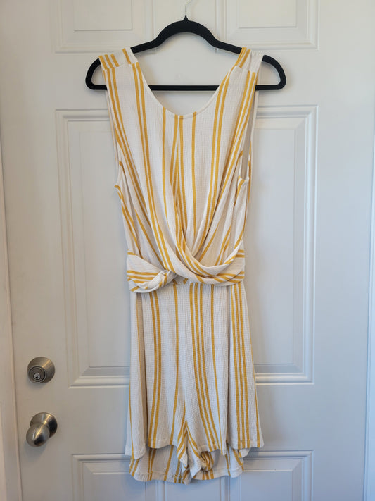 Love Tree Vertical Striped Romper - size Large