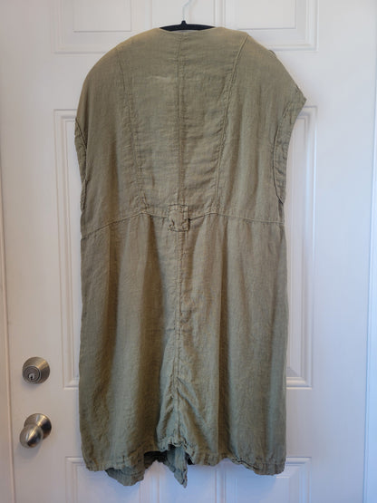 Olive Green Zara Linen romper - size Medium