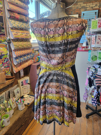 Rachel Roy Python-Print sleeveless dress - size 4