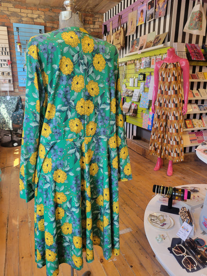 ELOQUII Tie-Neck Midi dress in Floral Fantasy - size 20