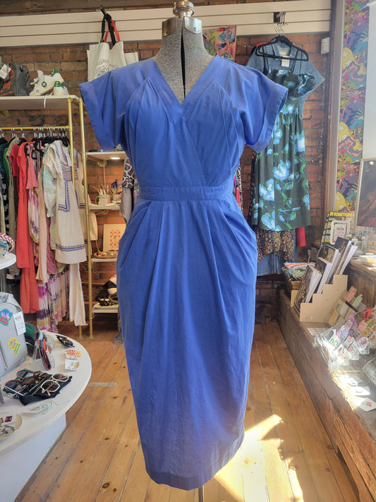 Vintage-Inspired Periwinkle Blue Tara Lynne midi dress - size Extra Small