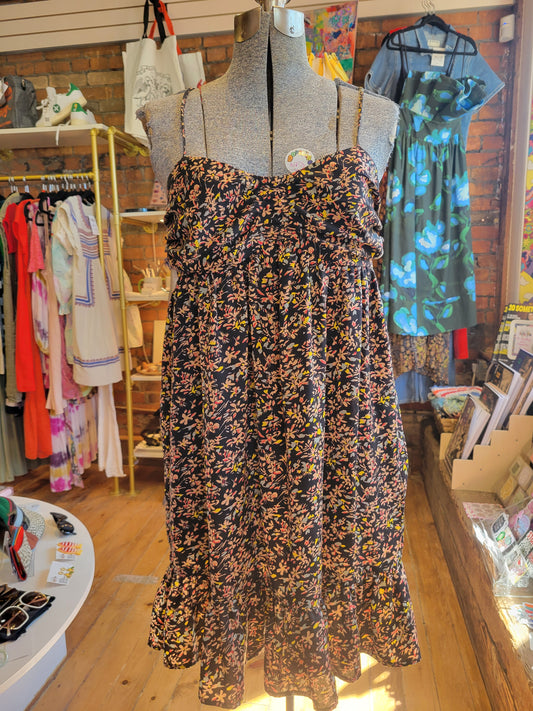 Mini-robe florale Kimchi Blue de style vintage - taille S