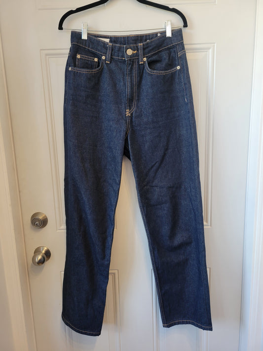 Zara Dark Wash high-rise straight-leg jeans - size 6