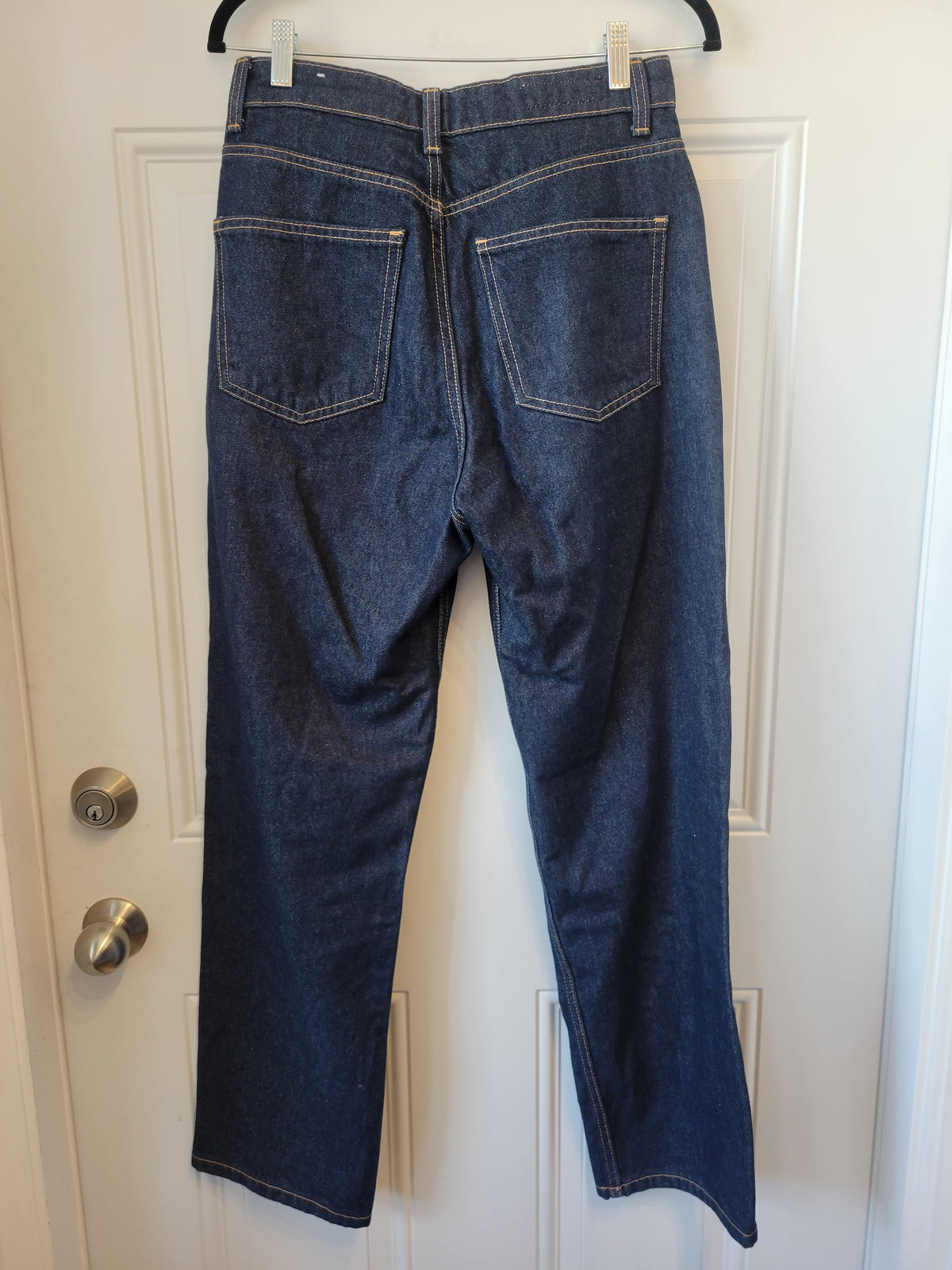Jean droit taille haute Zara délavage foncé - taille 6