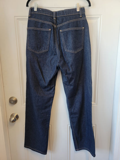 Jean droit taille haute Zara délavage foncé - taille 6