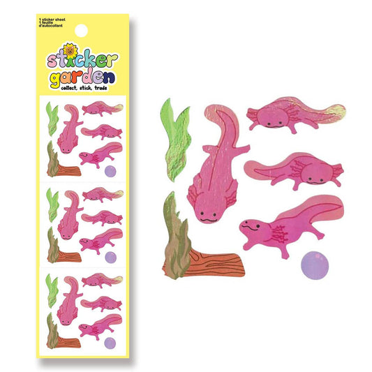Pearl Axolotl Stickers Funny Creatures