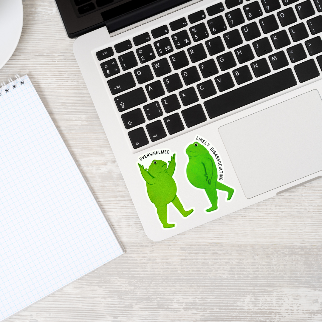 Overwhelmed Frog - Sticker