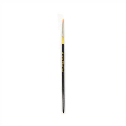 Detail - Golden Synthetic Hair Brush - Round