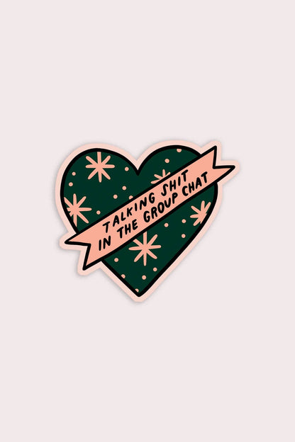 Group Chat Heart Sticker | Waterproof Vinyl Sticker