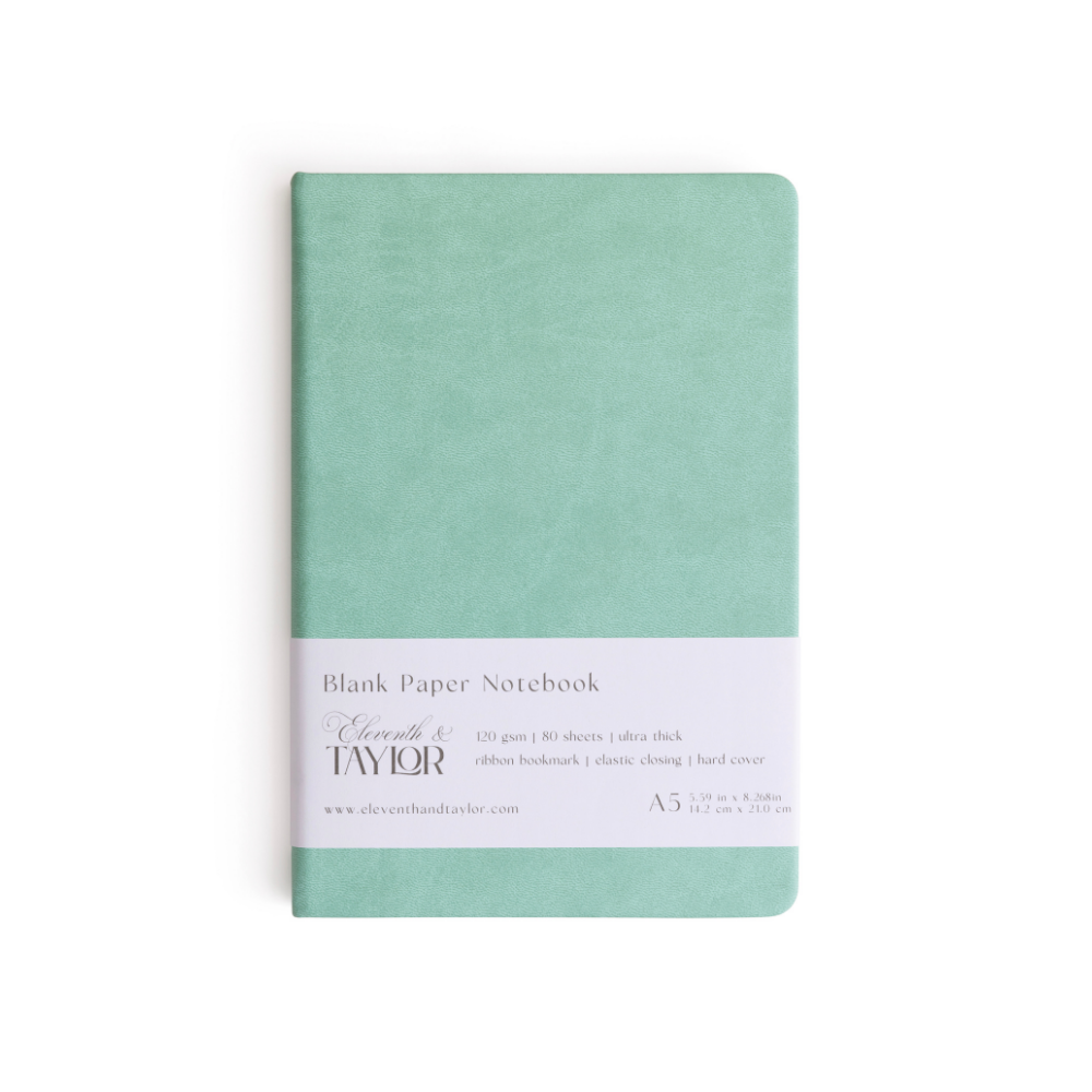 160 Page A5 Blank Journals: 120 GSM Thick Blank Card Stock