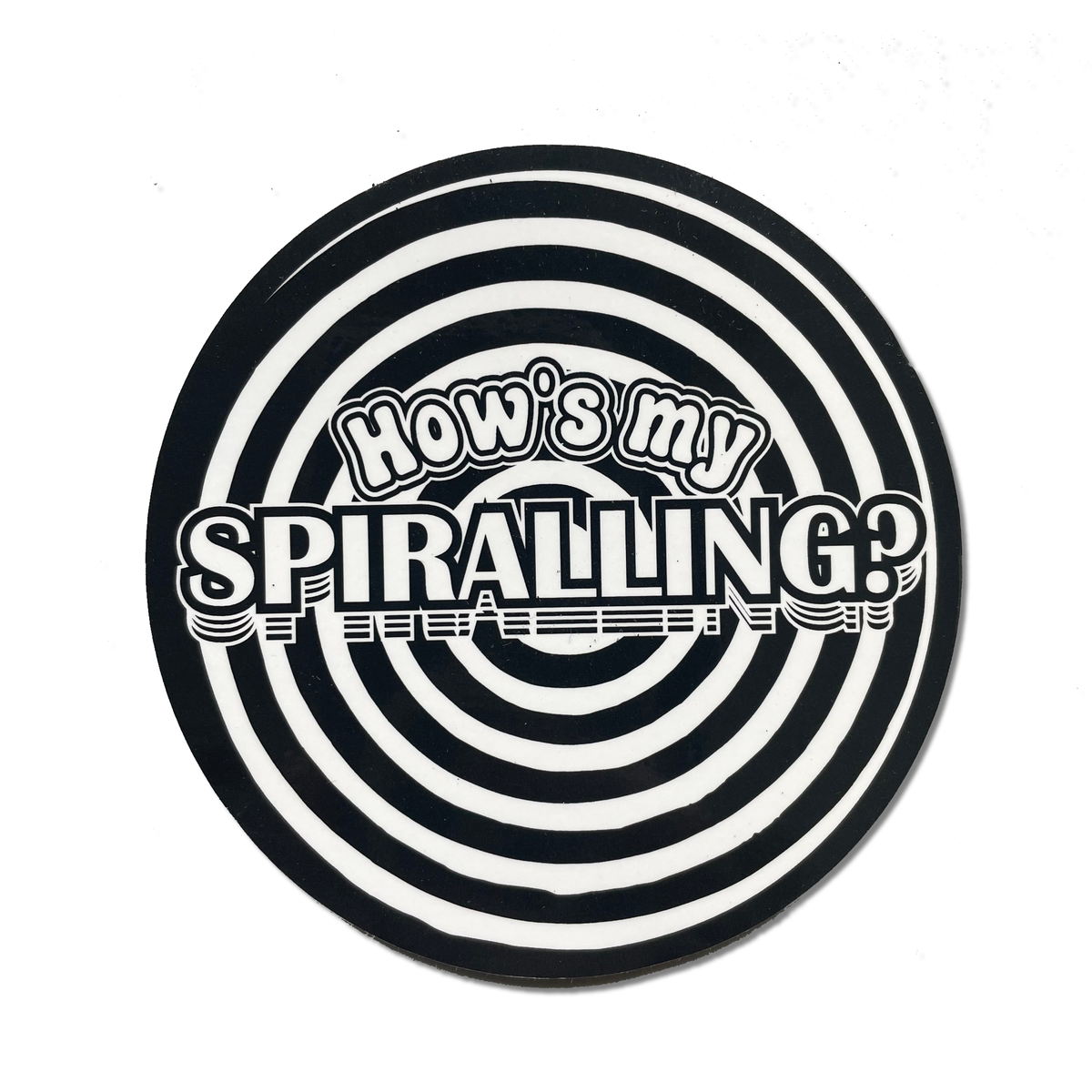 Autocollant rond "Comment va ma spirale"