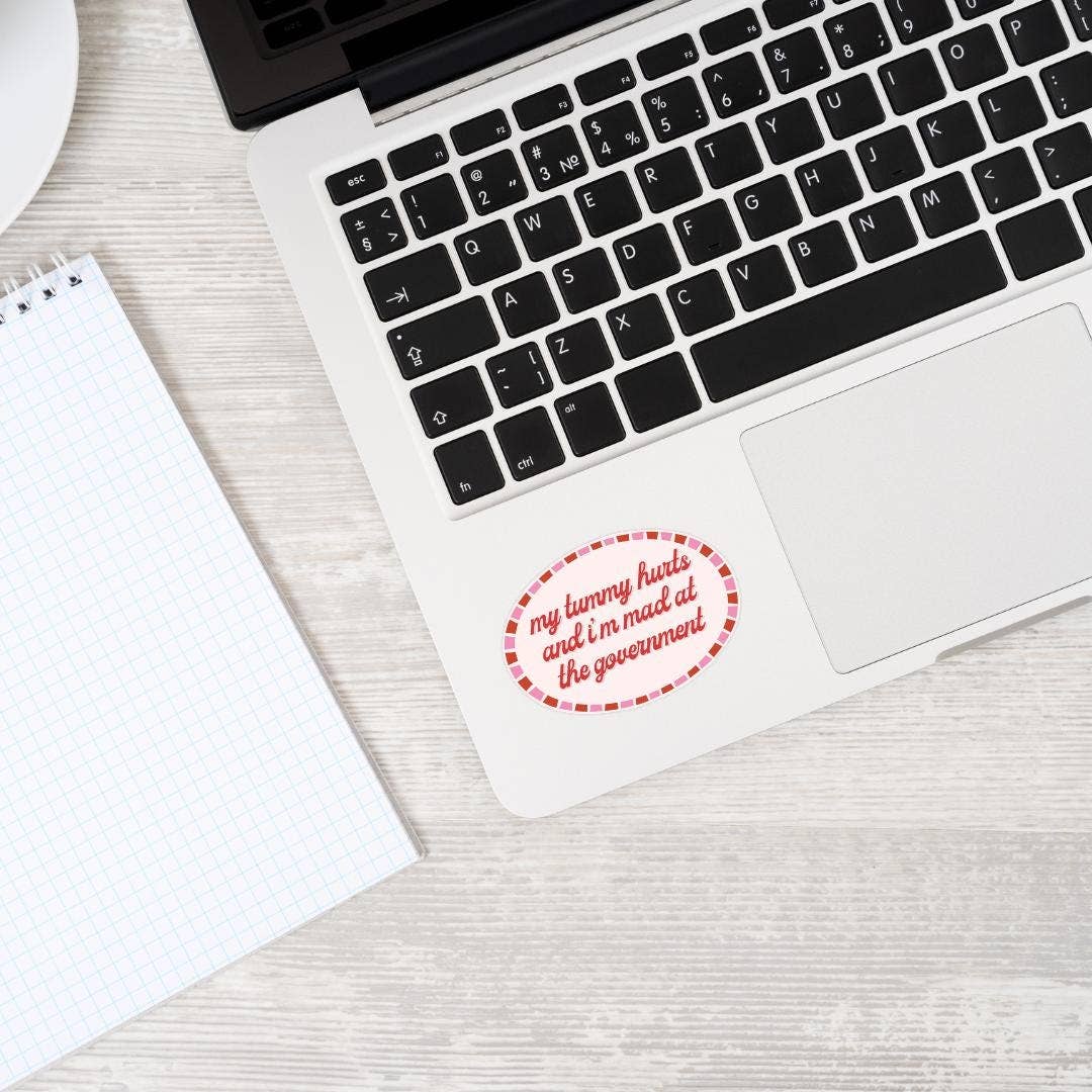 My Tummy Hurts, Mad at Government - Sticker