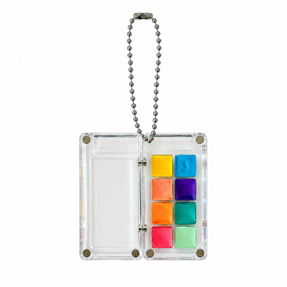 Portable Mini High Pigment Watercolor Paints Keychain (8 colors) - Macaron