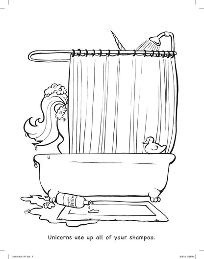 Unicorns Are Jerks Colouring Book