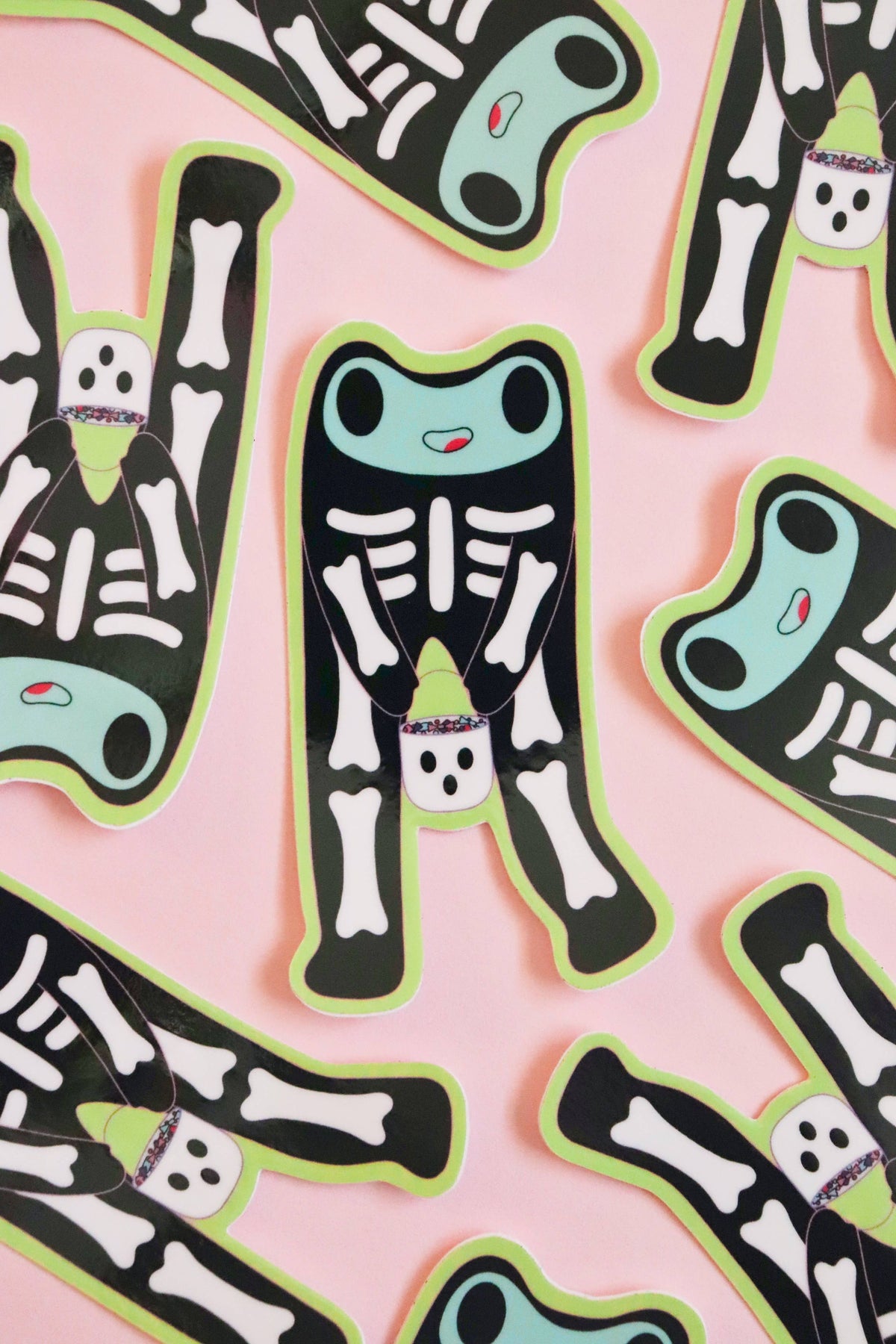 Steve the Skeleton Froggie | Glossy Waterproof Vinyl Sticker