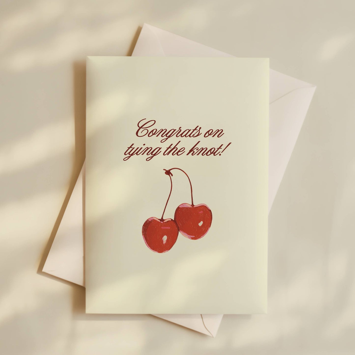 Tied The Knot Wedding Greeting Card